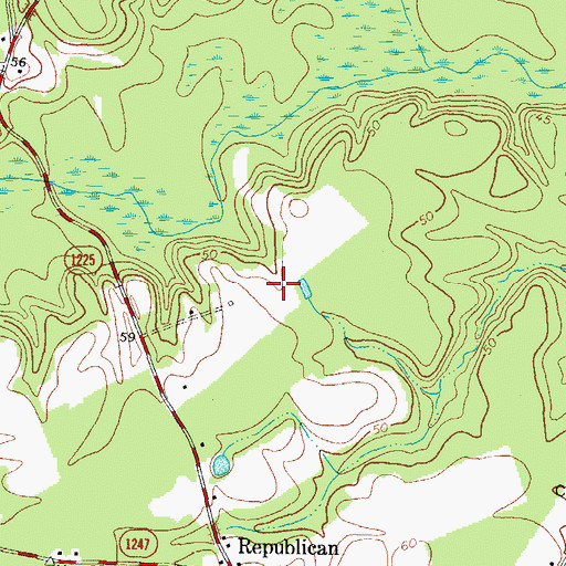 Topographic Map of Township of Snakebite, NC