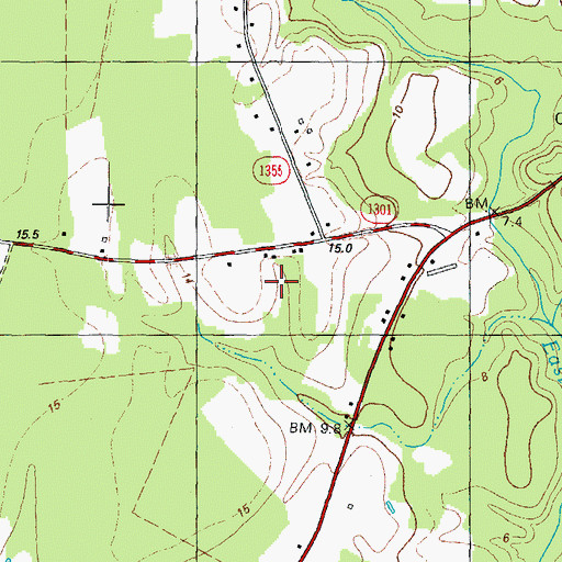 Topographic Map of Township of Whites, NC