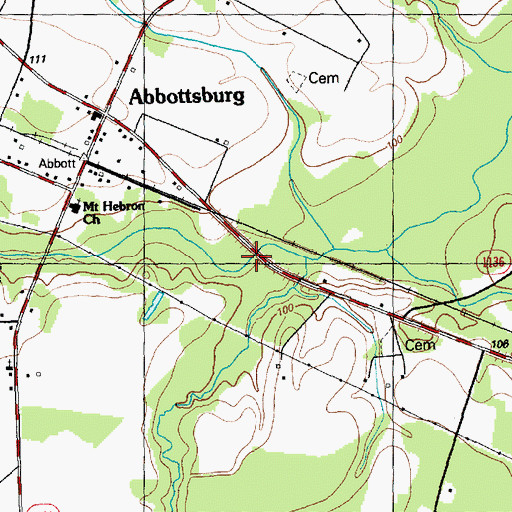 Topographic Map of Township of Abbotts, NC