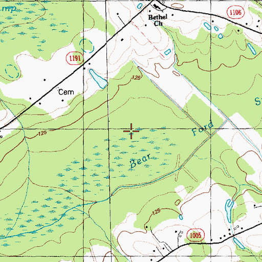Topographic Map of Township of Bethel, NC