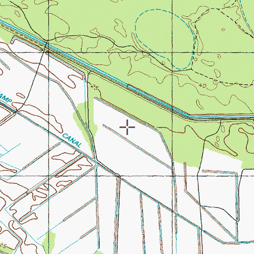 Topographic Map of Township of Frenches Creek, NC