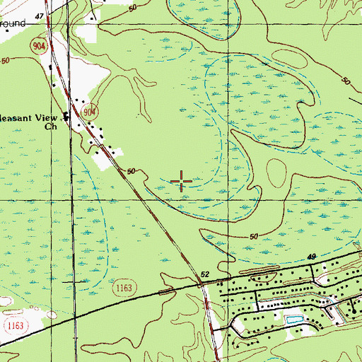Topographic Map of Township of Shallotte, NC