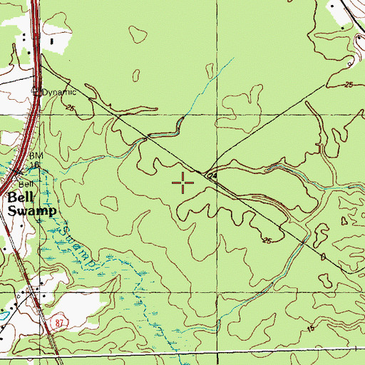 Topographic Map of Township of Town Creek, NC
