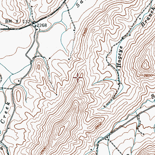 Topographic Map of Township of Sandy Mush, NC