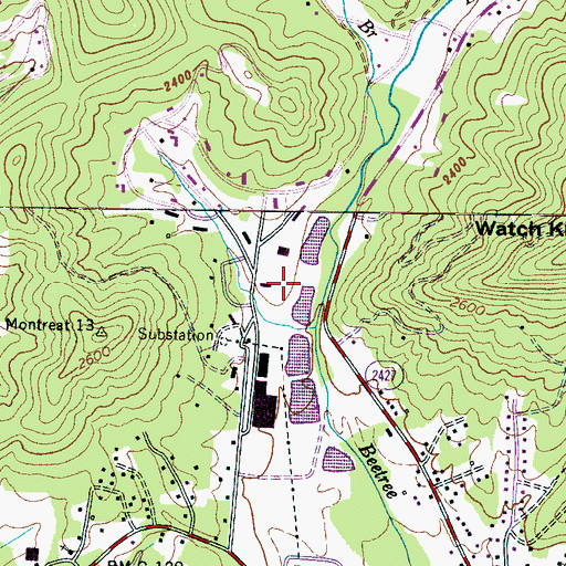 Topographic Map of Township of Swannanoa, NC