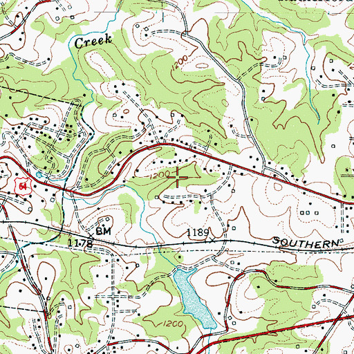 Topographic Map of Township of Lovelady, NC