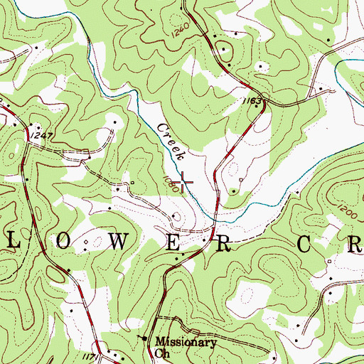 Topographic Map of Township of Lower Creek, NC