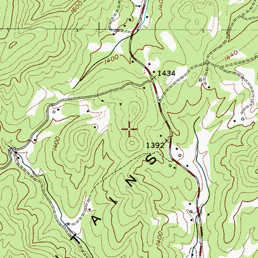 Topographic Map of Township of Lower Fork, NC