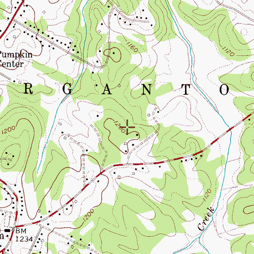 Topographic Map of Township of Morganton, NC