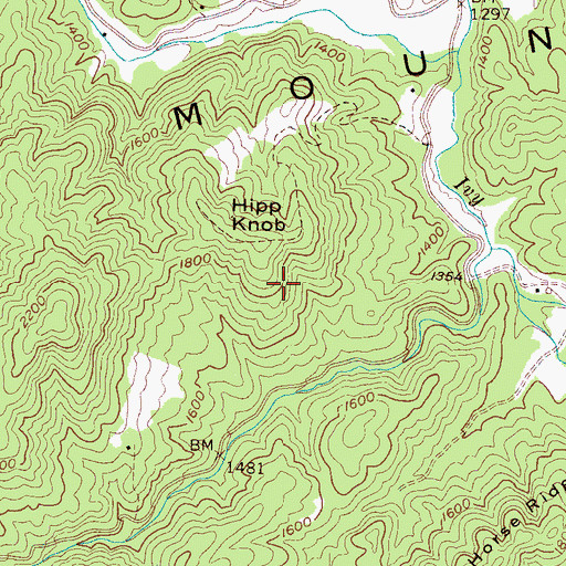 Topographic Map of Township of Upper Fork, NC