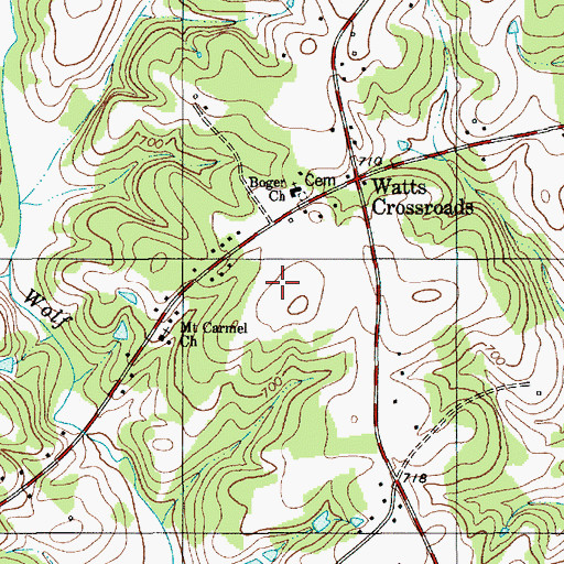 Topographic Map of Township 6-Rimertown, NC