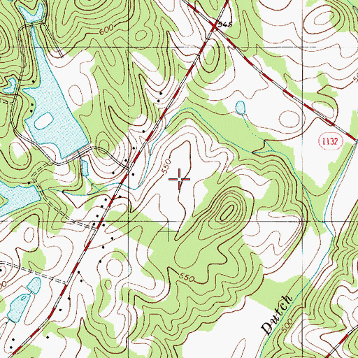 Topographic Map of Township 9-Georgeville, NC
