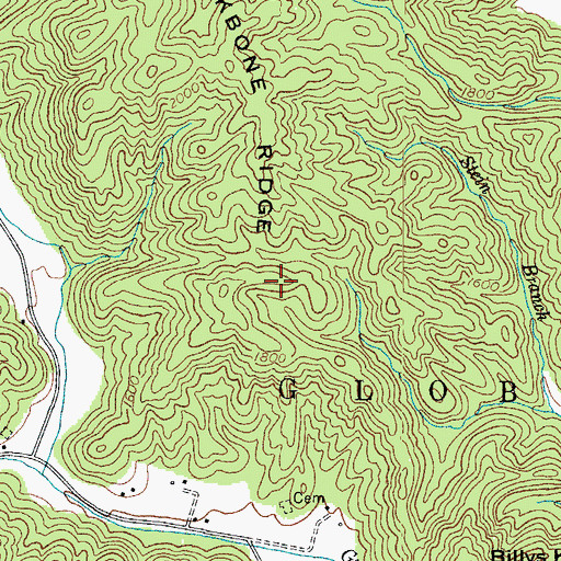 Topographic Map of Township of Globe, NC