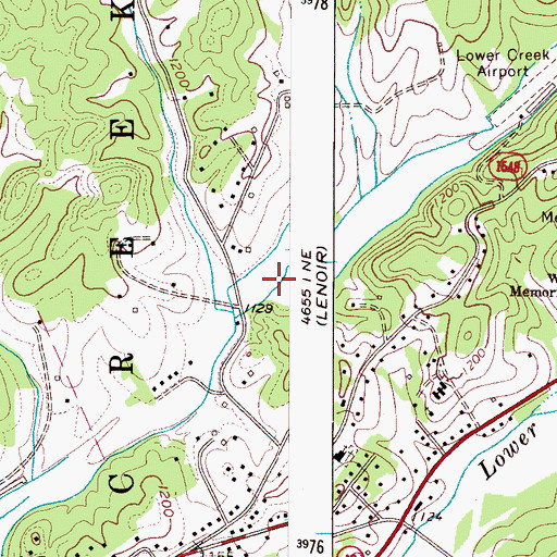 Topographic Map of Township of Lower Creek, NC