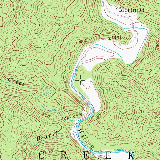 Topographic Map of Township of Wilson Creek, NC