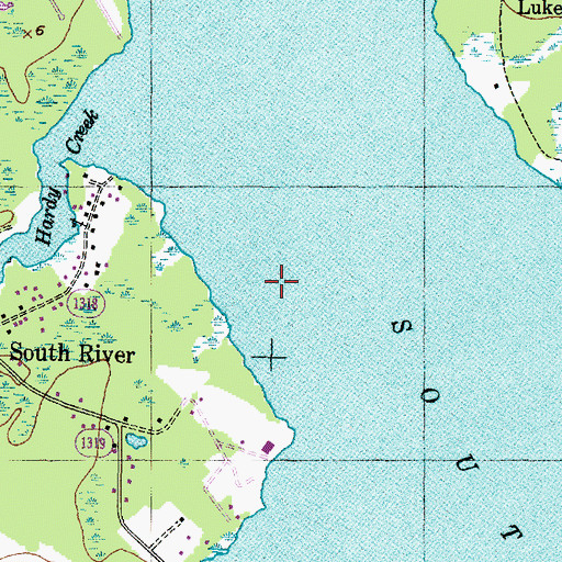Topographic Map of Township of Merrimon, NC