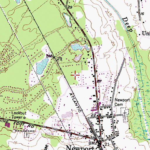 Topographic Map of Township of Newport, NC
