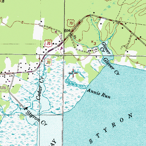 Topographic Map of Township of Sea Level, NC