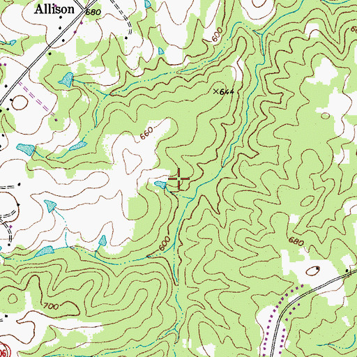 Topographic Map of Township of Locust Hill, NC