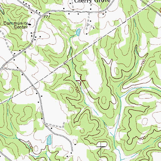Topographic Map of Township of Stoney Creek, NC
