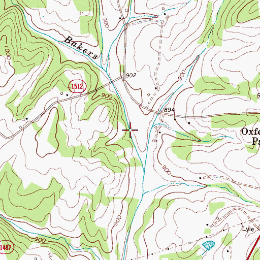Topographic Map of Township of Clines, NC