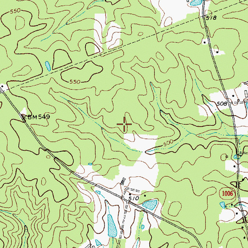 Topographic Map of Township of Bear Creek, NC