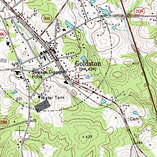 Topographic Map of Township of Gulf, NC