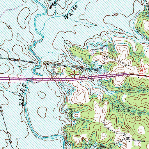 Topographic Map of Township of New Hope, NC