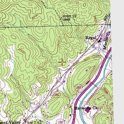 Topographic Map of Township of Murphy, NC