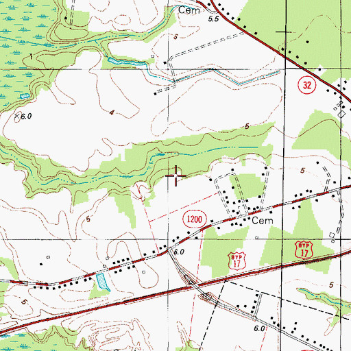 Topographic Map of Township 1-Edenton, NC