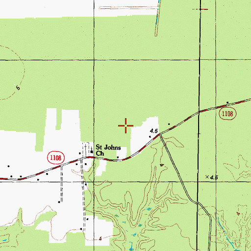 Topographic Map of Township 4-Yeopim, NC