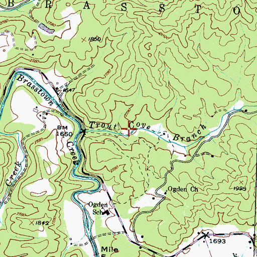 Topographic Map of Township of Brasstown, NC