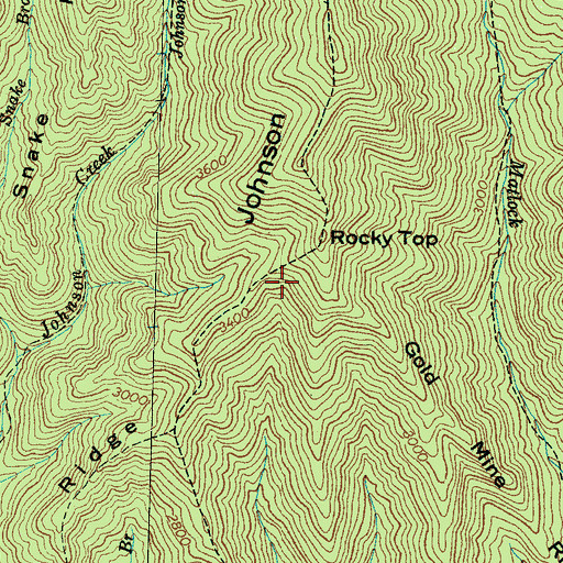 Topographic Map of Township of Tusquittee, NC