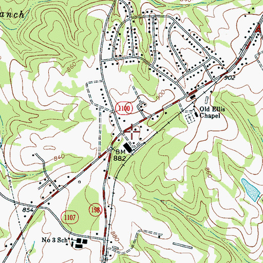 Topographic Map of Rippys Township 3 (historical), NC