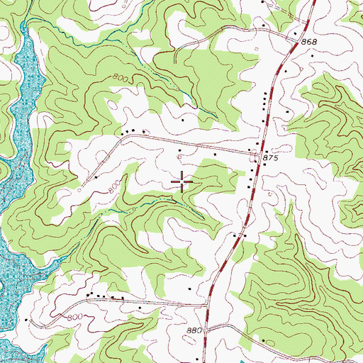 Topographic Map of Warlick Township 5 (historical), NC