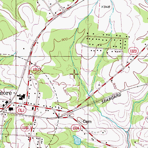 Topographic Map of Sandy Run Township 7 (historical), NC