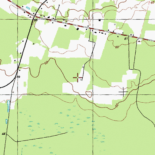 Topographic Map of Township of Bug Hill, NC