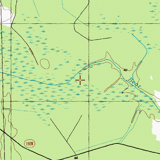 Topographic Map of Township of Lees, NC