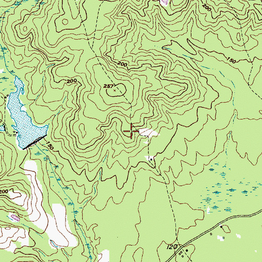 Topographic Map of Township of Carvers Creek, NC