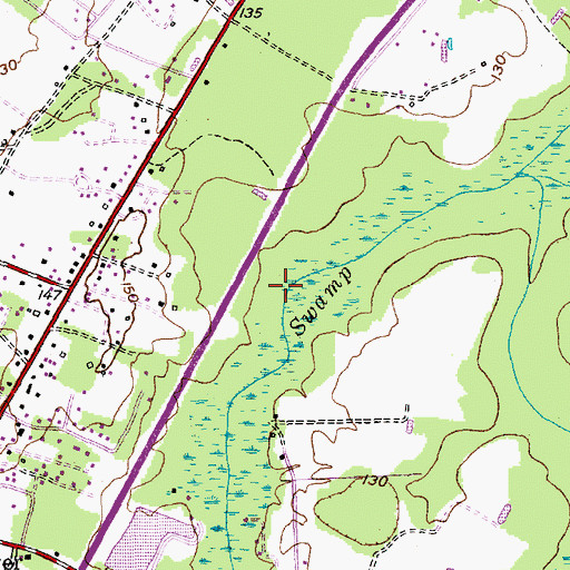 Topographic Map of Township of Eastover, NC