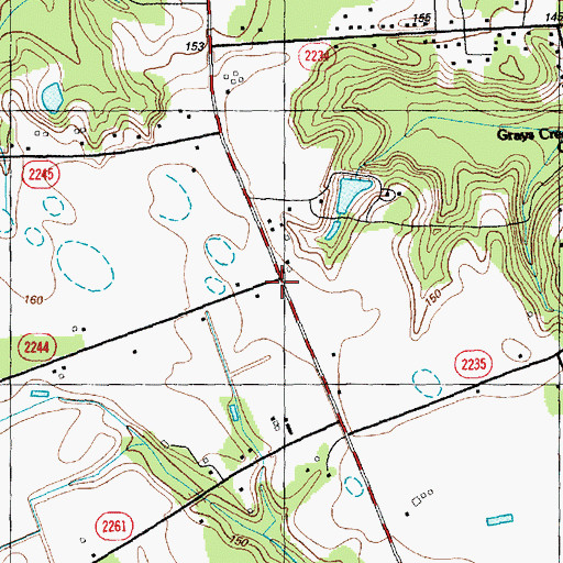 Topographic Map of Township of Grays Creek, NC
