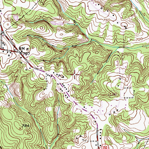 Topographic Map of Township of Boone, NC