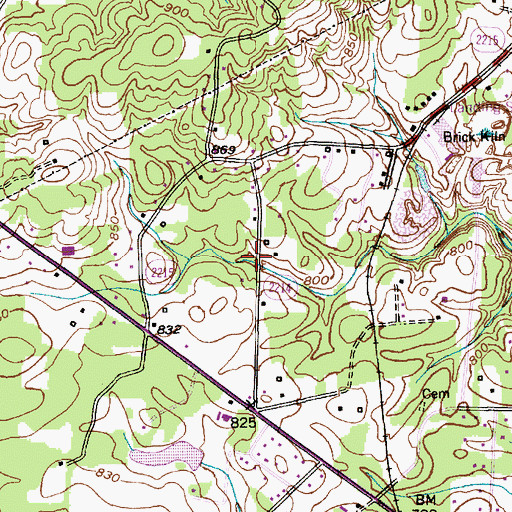 Topographic Map of Township of Conrad Hill, NC