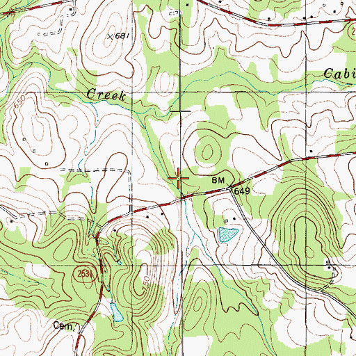 Topographic Map of Township of Jackson Hill, NC