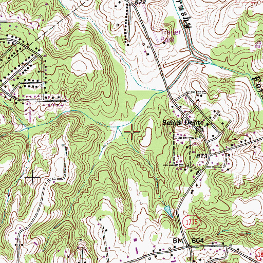 Topographic Map of Township of Midway, NC