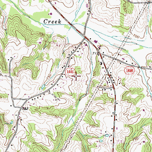 Topographic Map of Township of Reedy Creek, NC