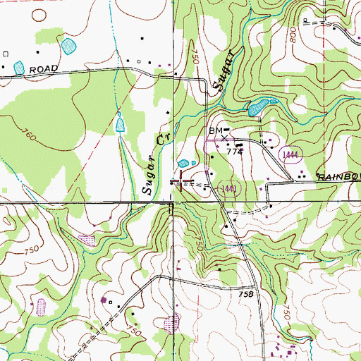 Topographic Map of Township of Farmington, NC