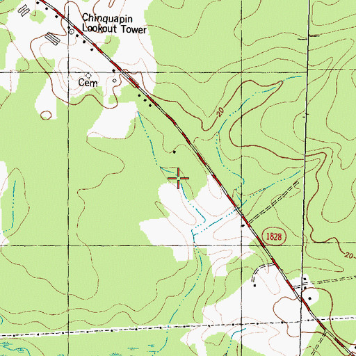 Topographic Map of Township of Cypress Creek, NC