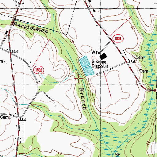 Topographic Map of Township of Limestone, NC