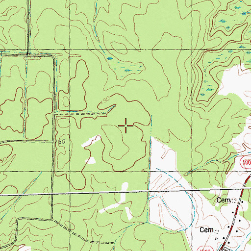 Topographic Map of Township of Magnolia, NC
